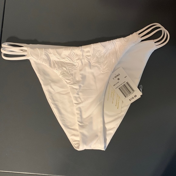 White l soace bikini bottom size medium - Picture 1 of 2